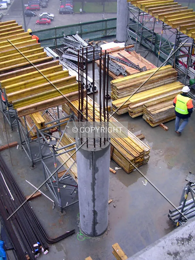 Piling of the northeast office tower