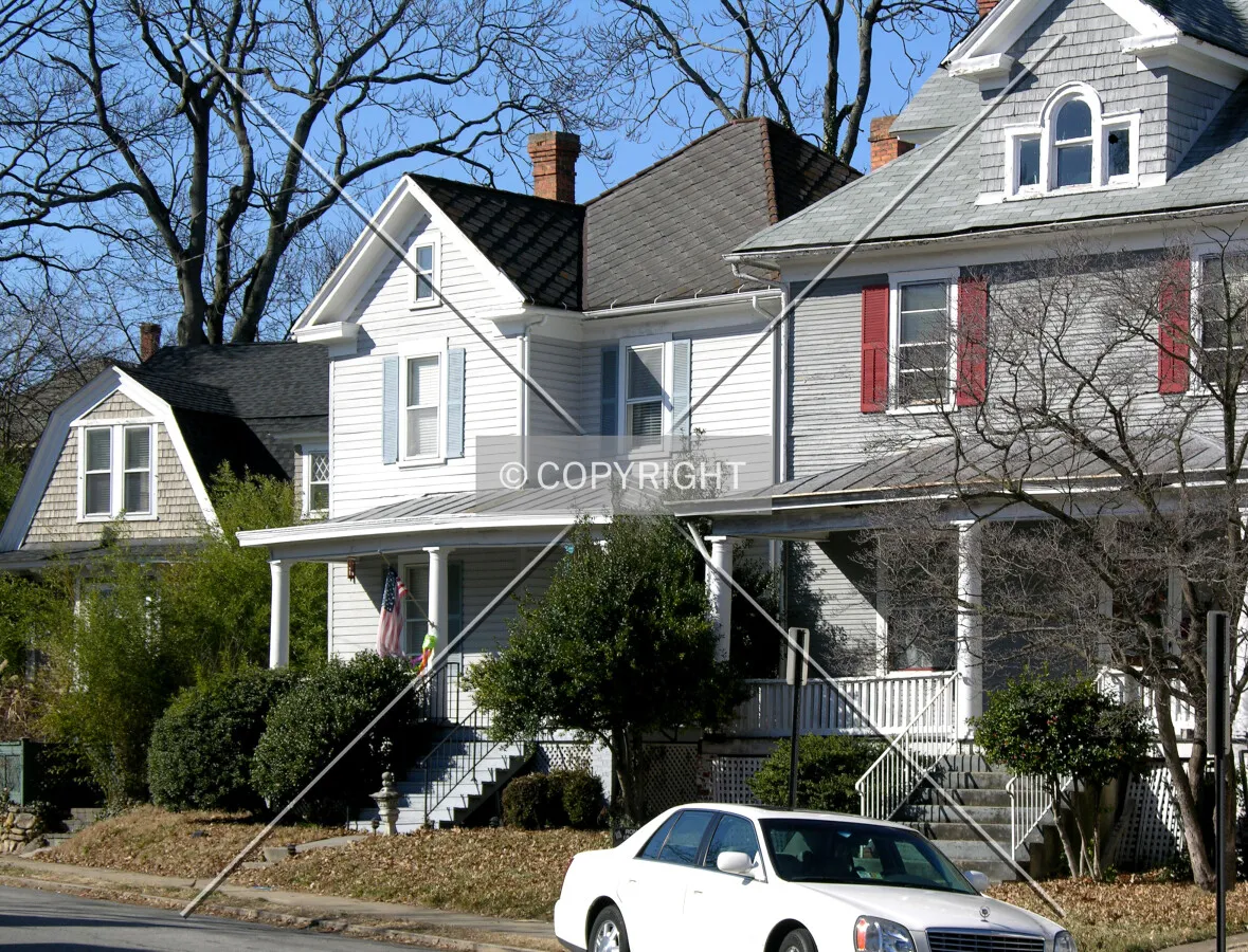 From across Maple Street to the northwest
