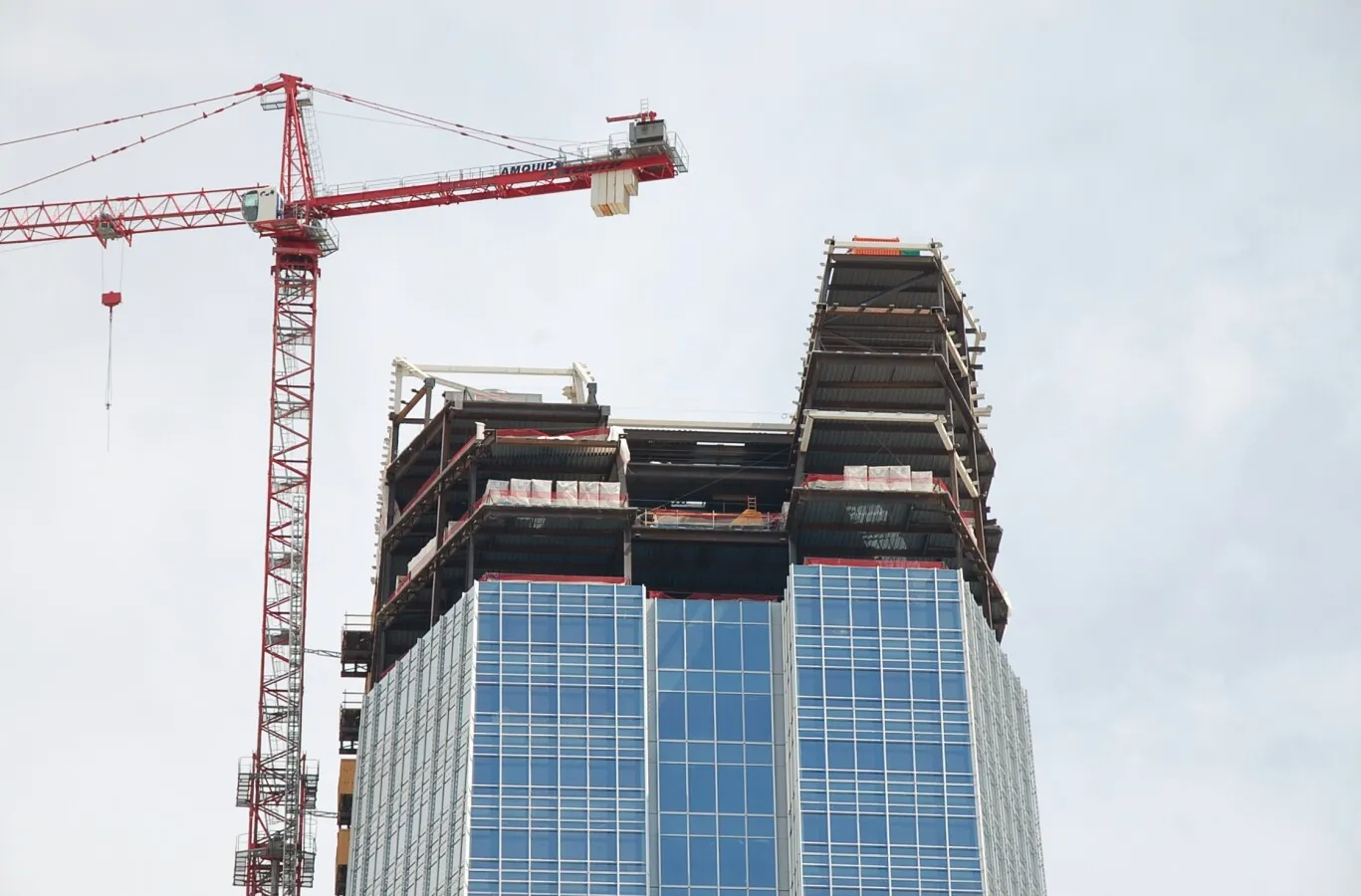 Looking up to the southeast