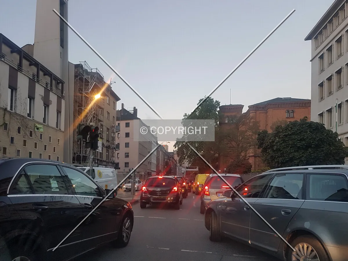 Traffic jam in Frankfurt