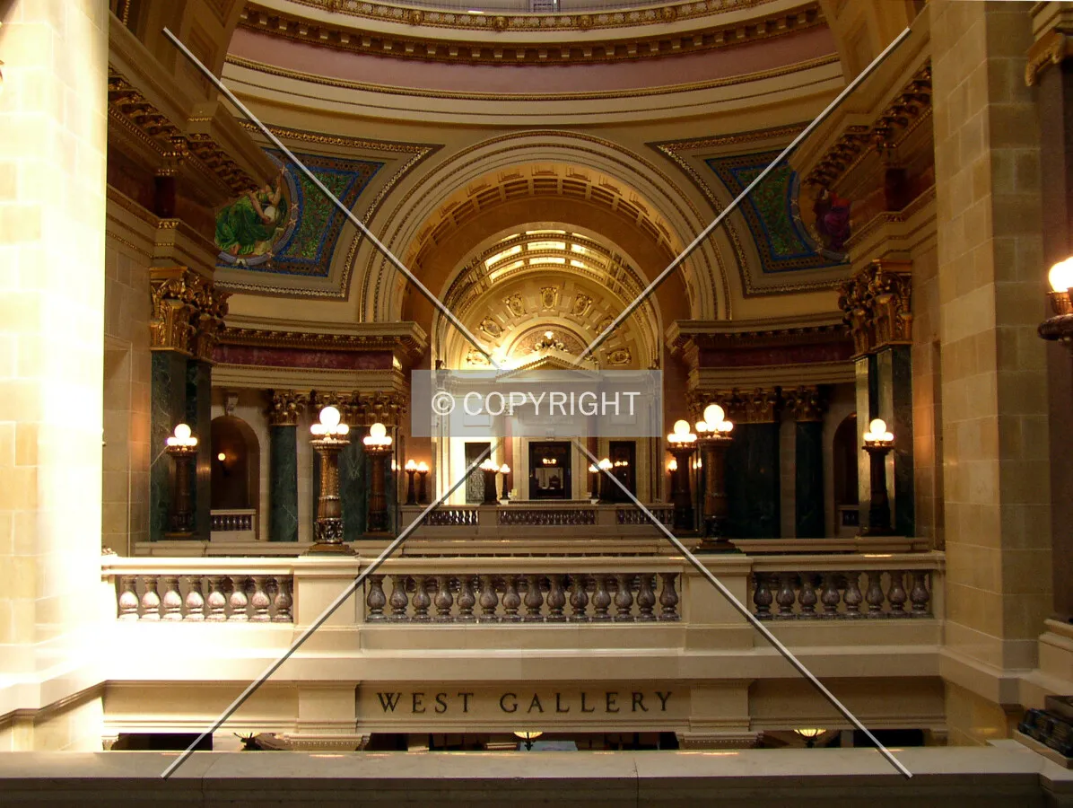 Looking east across the rotunda area