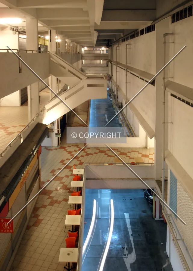 View towards the west from level 3 between Blocks 2 and 3