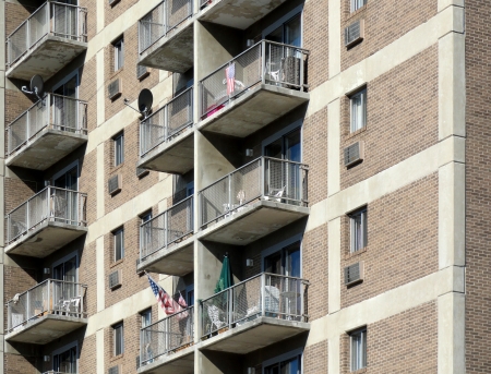 Facade and balconies detail