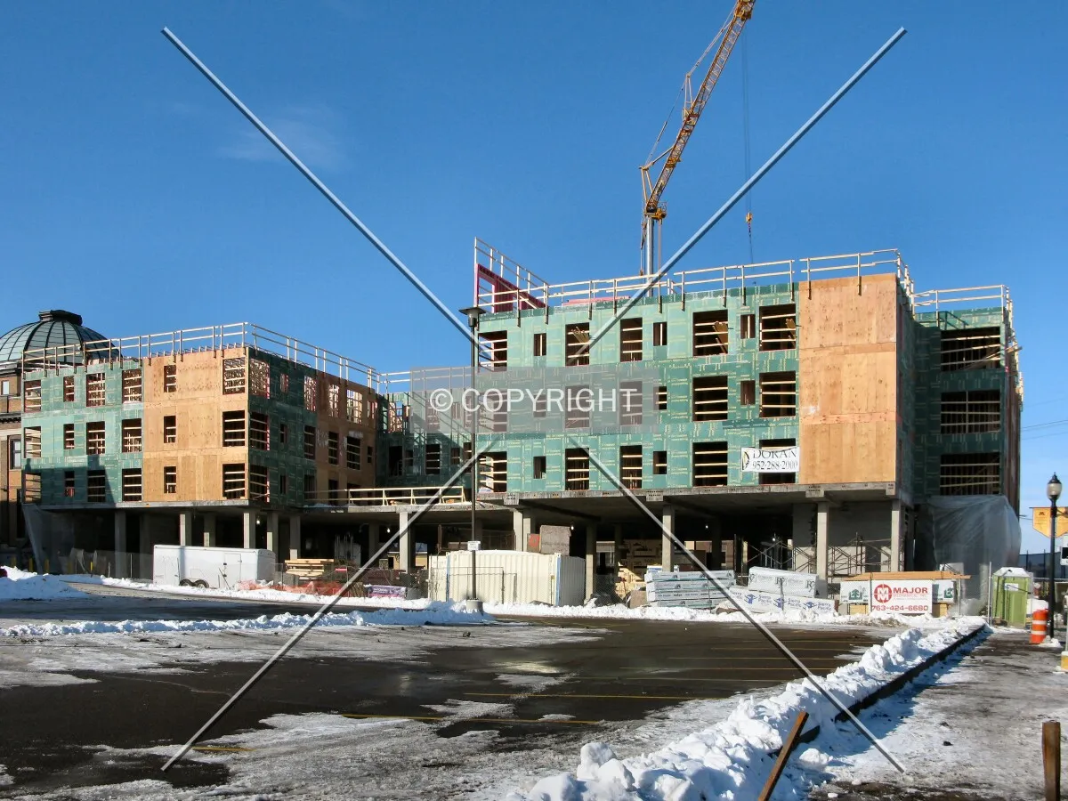 View to the west from 4th Street SE