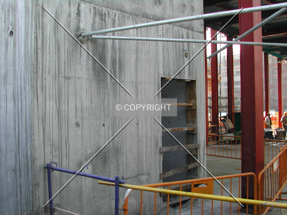 The base of a concrete core