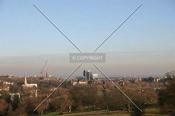 Distant view from the top of Parliament Hill