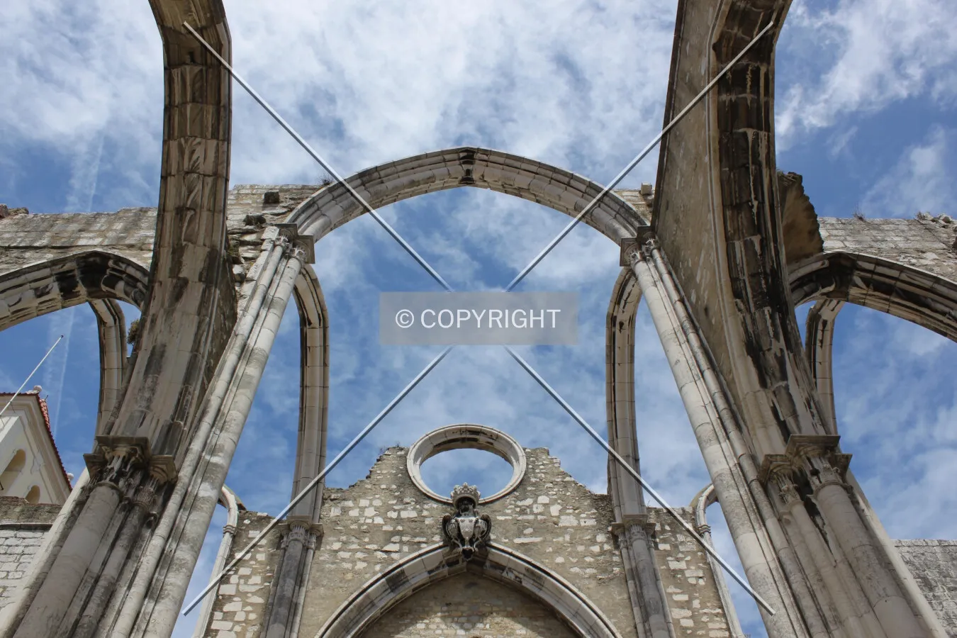 Looking up from the west