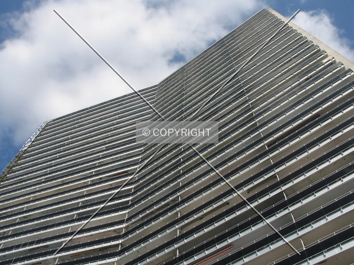 Looking up from the southwest