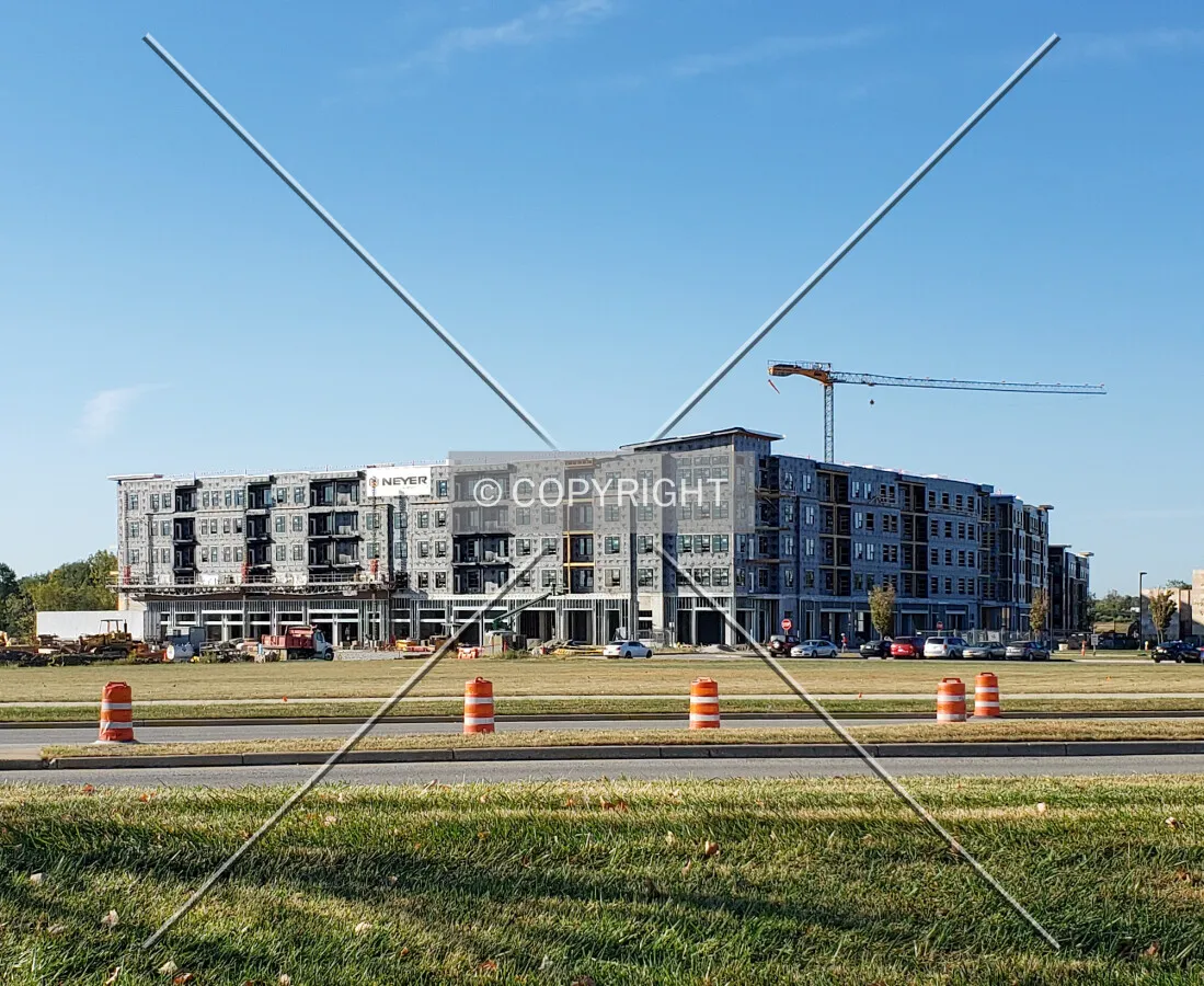 Northwest view during construction; October 5, 2019