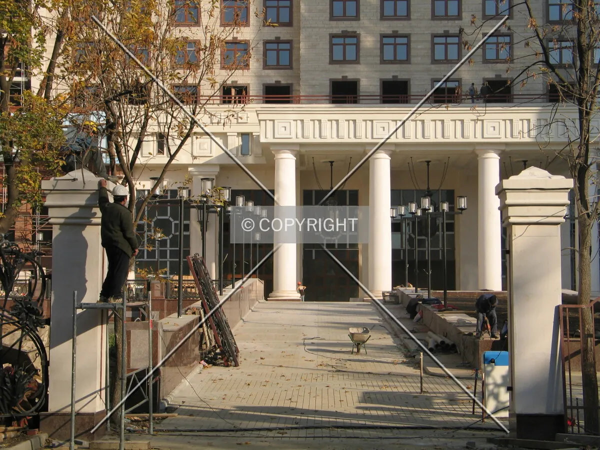 Western view of the entrance area
