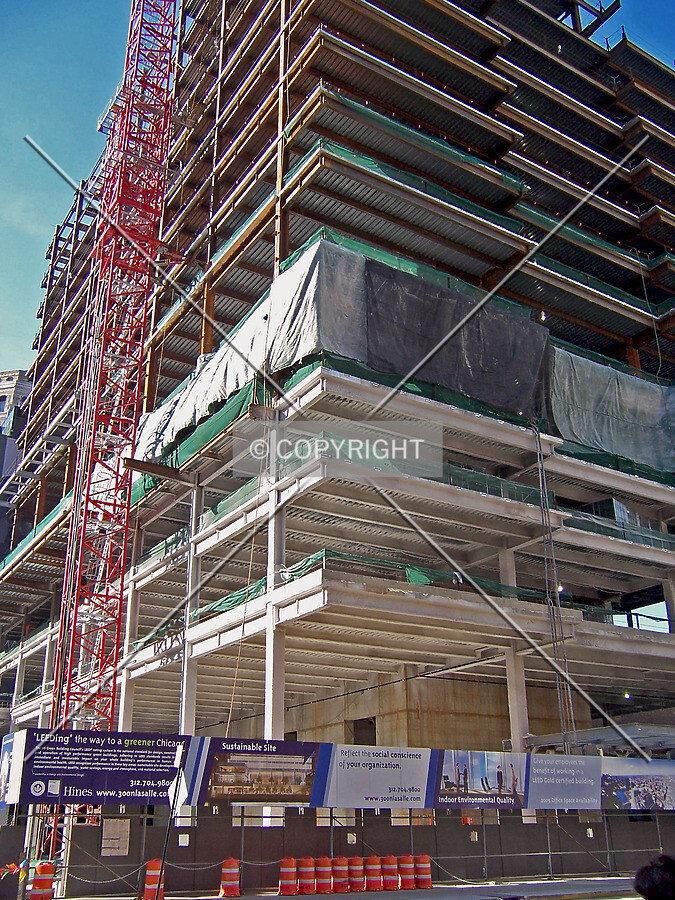 Southeast corner of the base along LaSalle Street