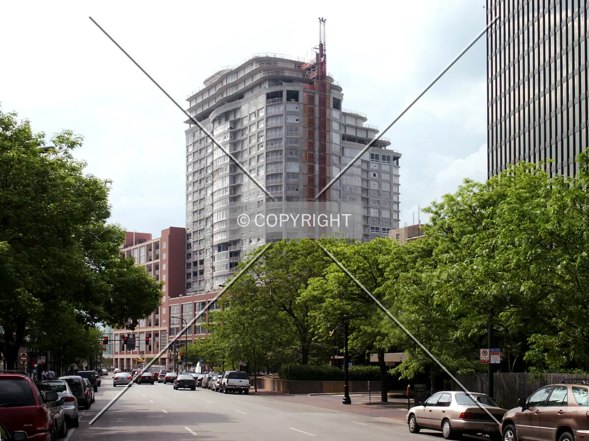 Looking west down Davis Street