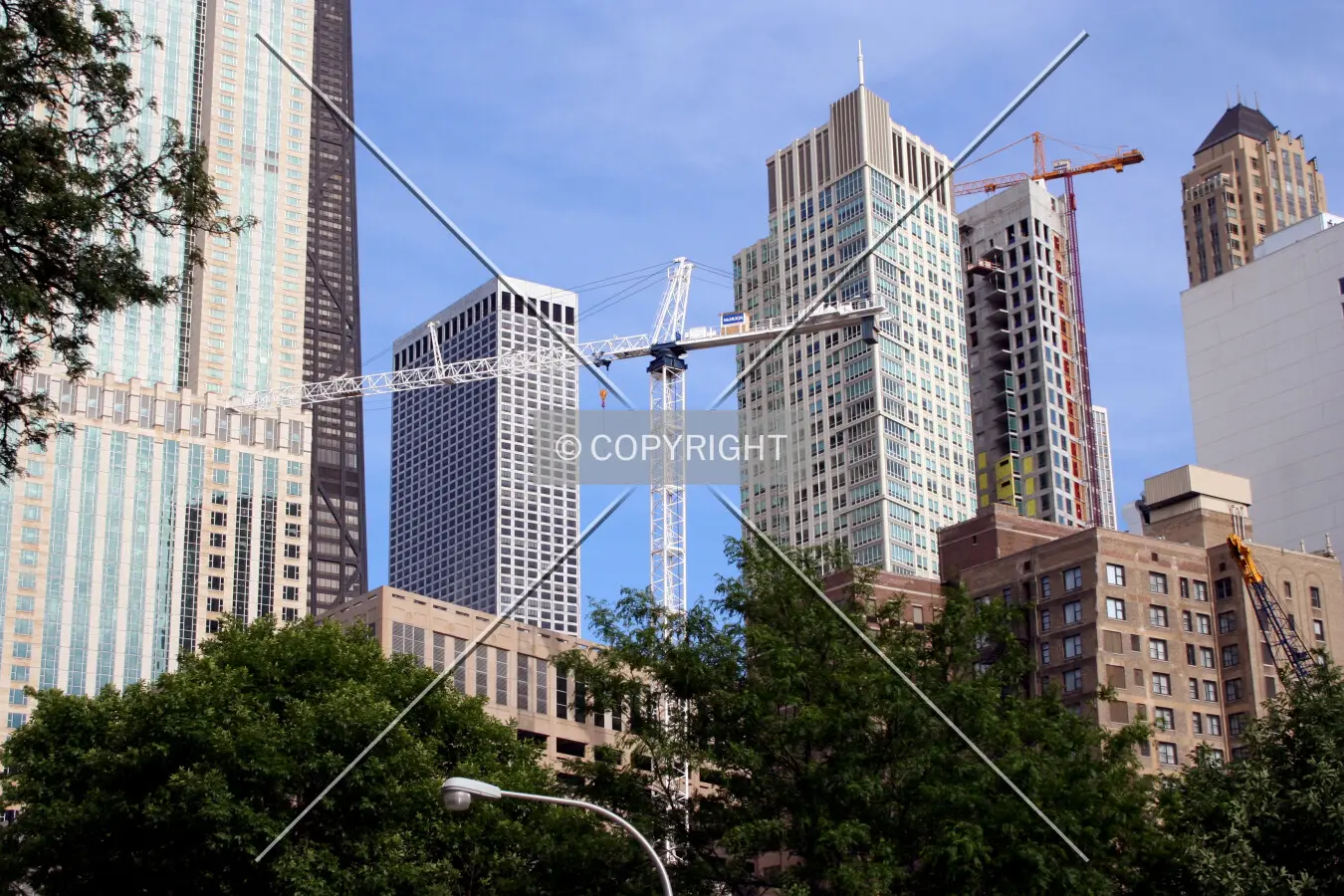 Tower crane viewed from the northwest