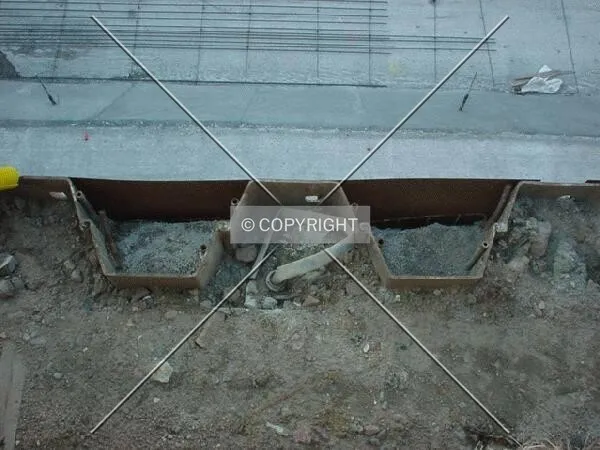 Detail of the foundation at ground level