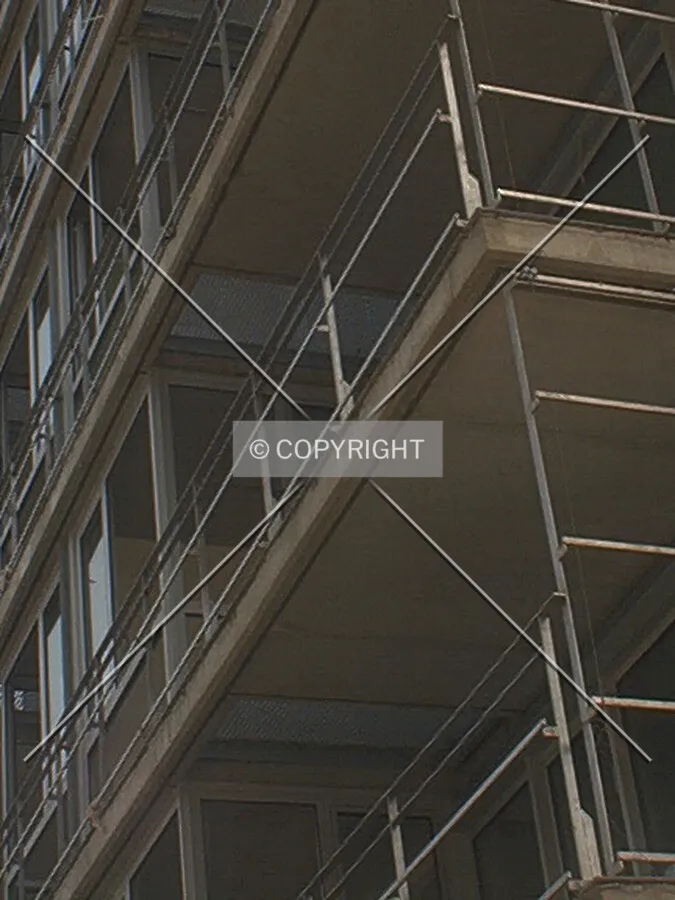 Detail of the balconies.