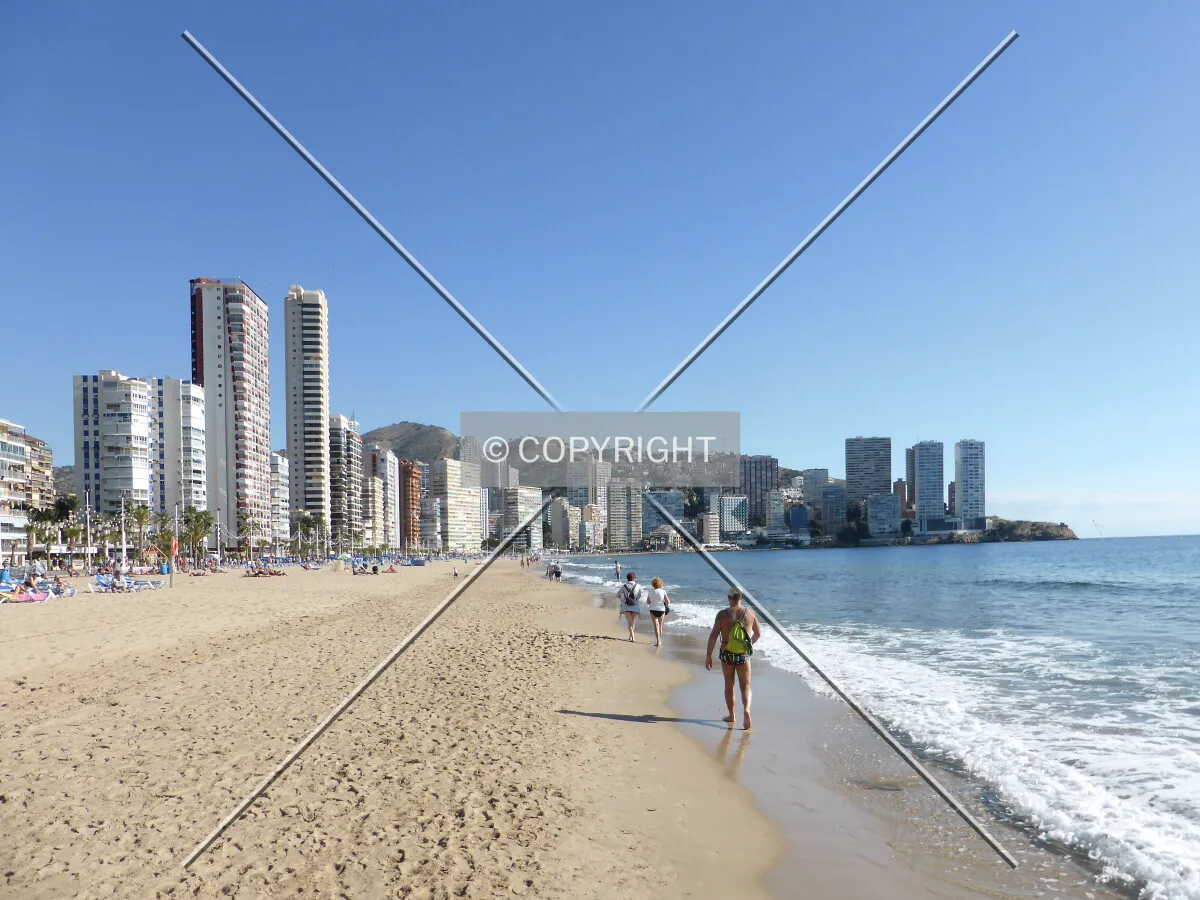 Benidorm beach and skyscrapers