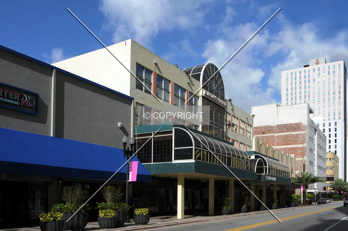 View from the northeast across Flagler Street