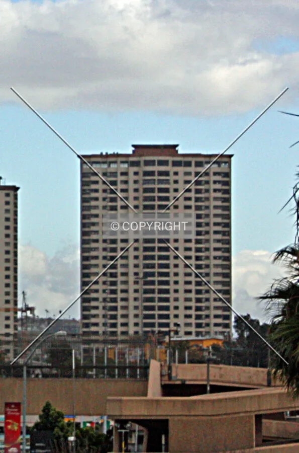 Distant view from the northwest; February 15, 2019