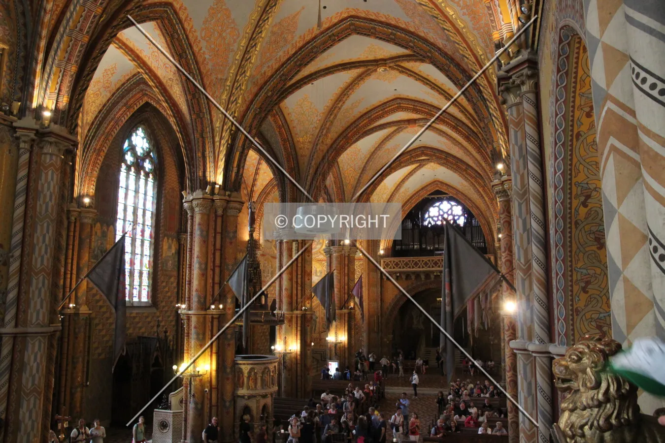 Elevated view of the nave