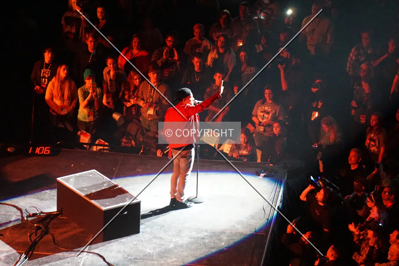 Trip Lee performs during the 2016 Winter Jam concert; January 23, 2016