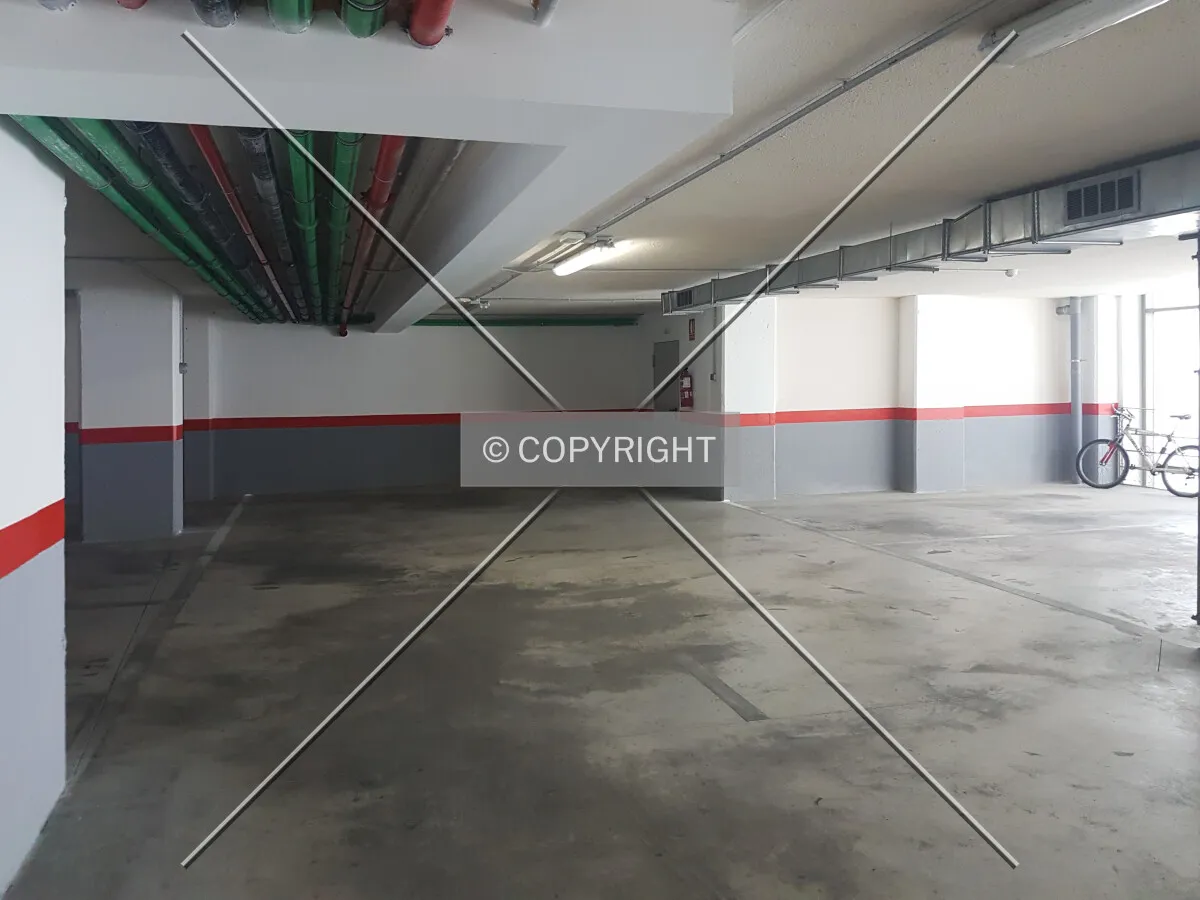 The underground car park which is shared between the two Gemelos 28 towers