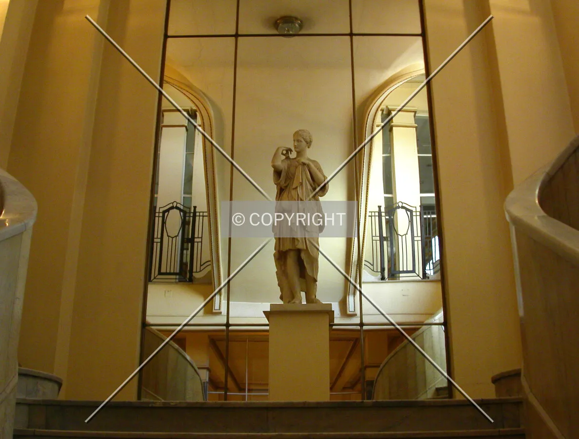Looking up to the stairs