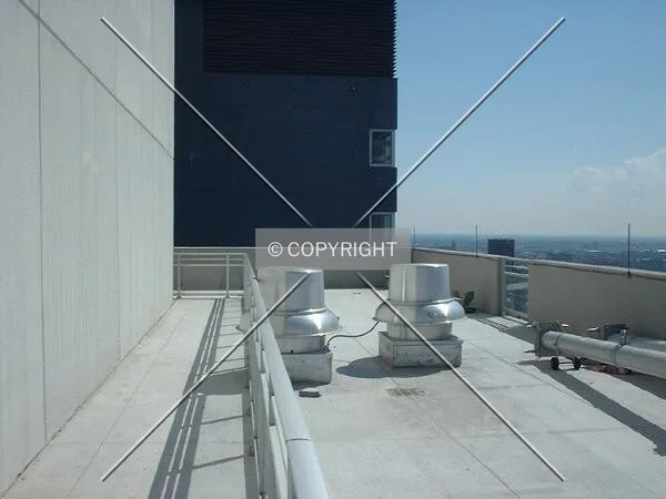 View to the south along the west side of the 36th floor terrace
