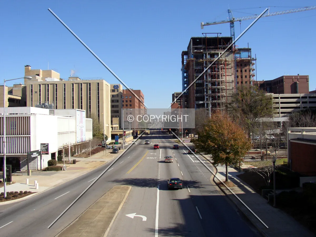 Looking east from just off 18th Street South