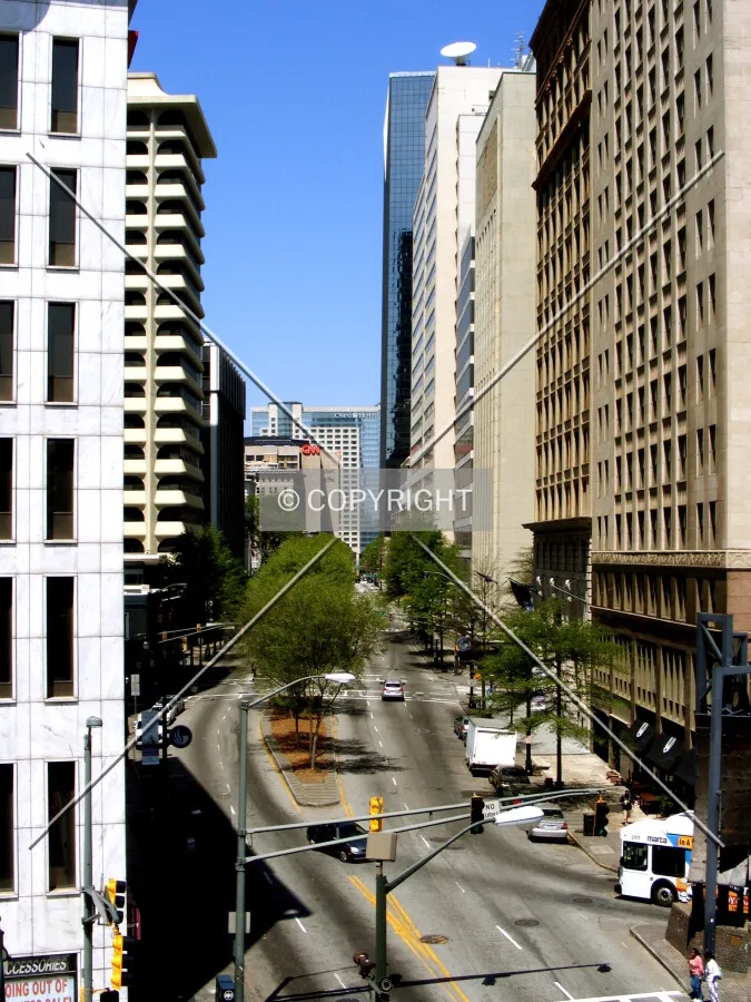 Looking northwest at Marietta Street