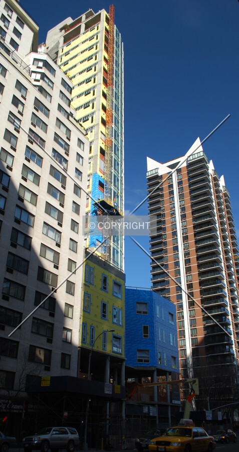 Viewed from the south along 2nd Avenue