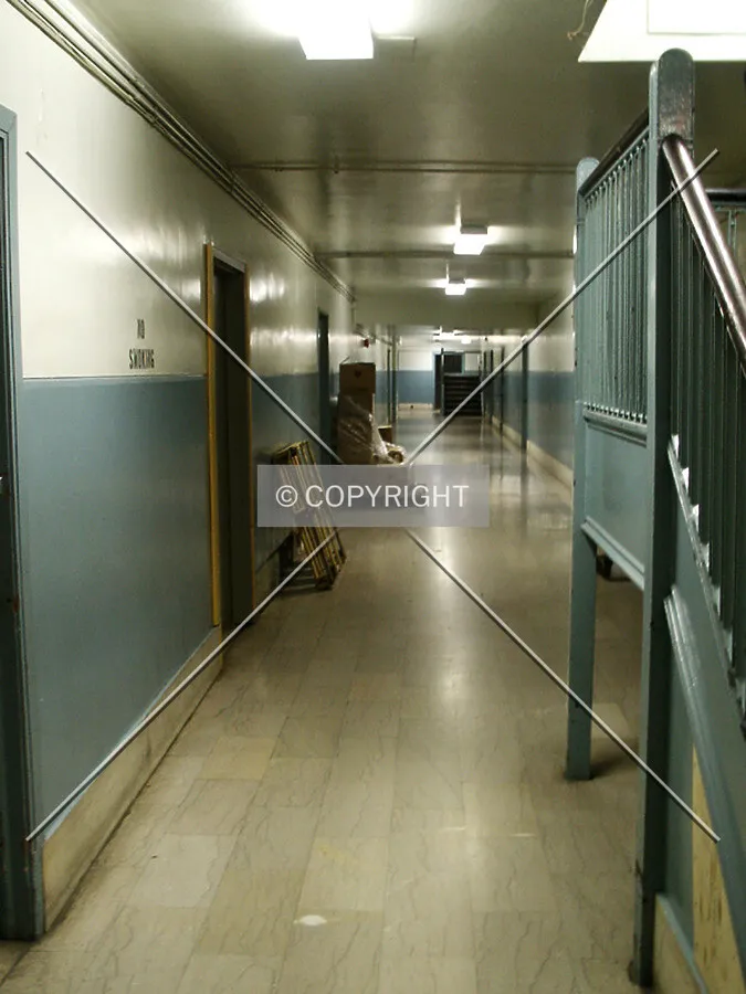 North corridor in the basement