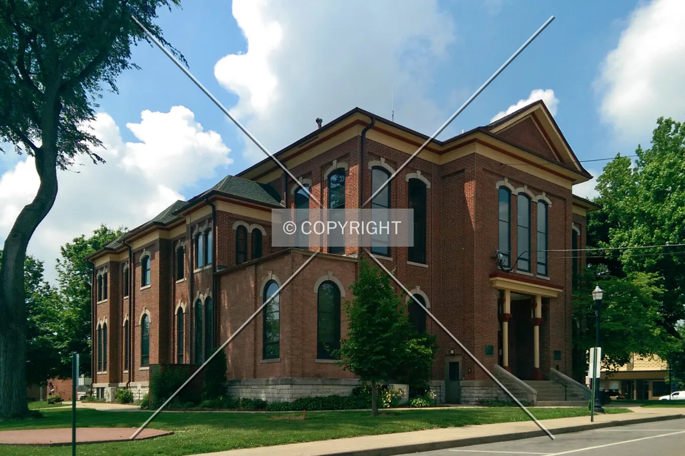 View from the northeast along West College Avenue; May 31, 2014