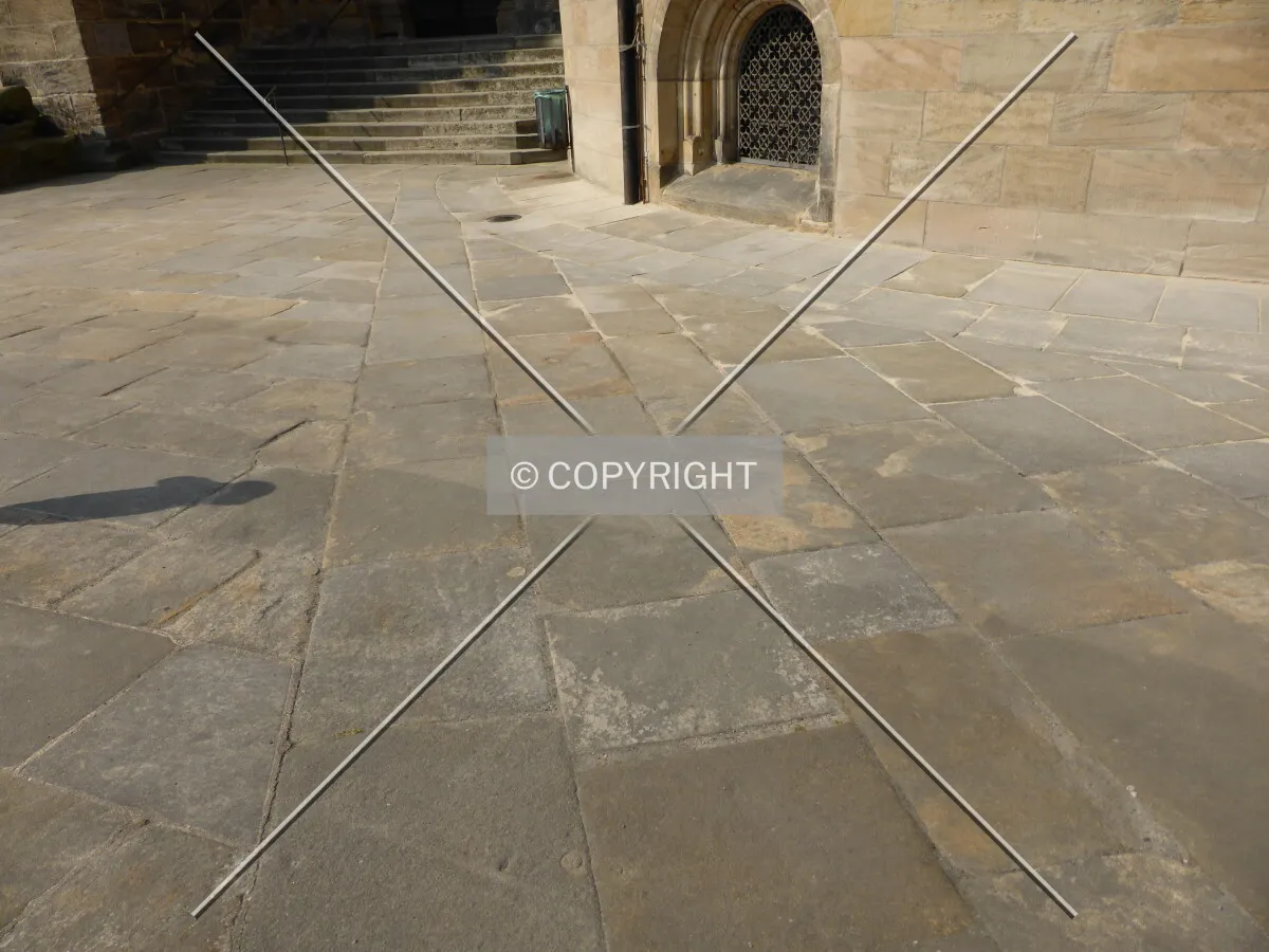 Flooring in front of the main entrance