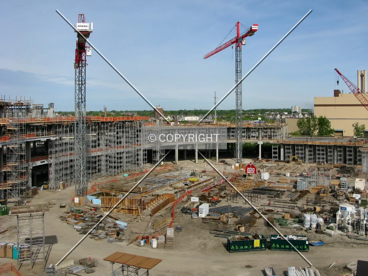 View toward future home plate from beyond right center field