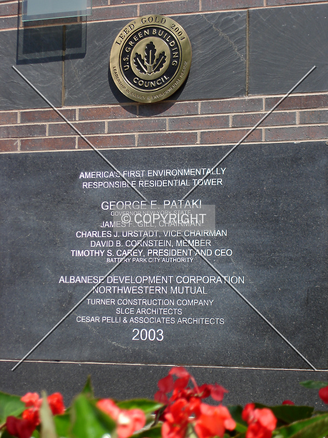 Plaque near the entrance
