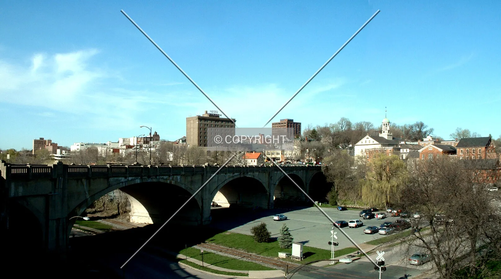 View northeast toward the northside downtown