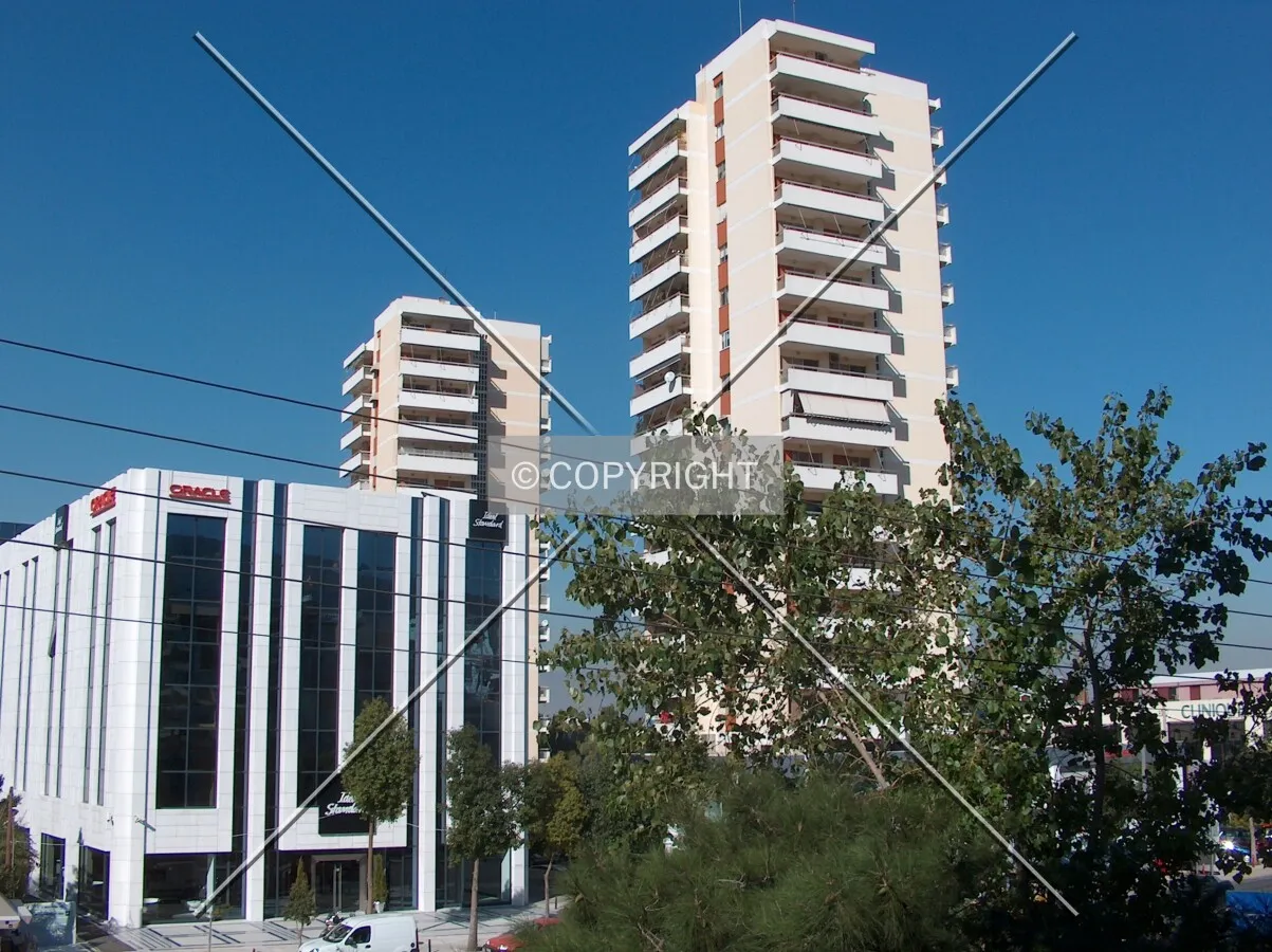 View from an elevated position from across Messogeion street