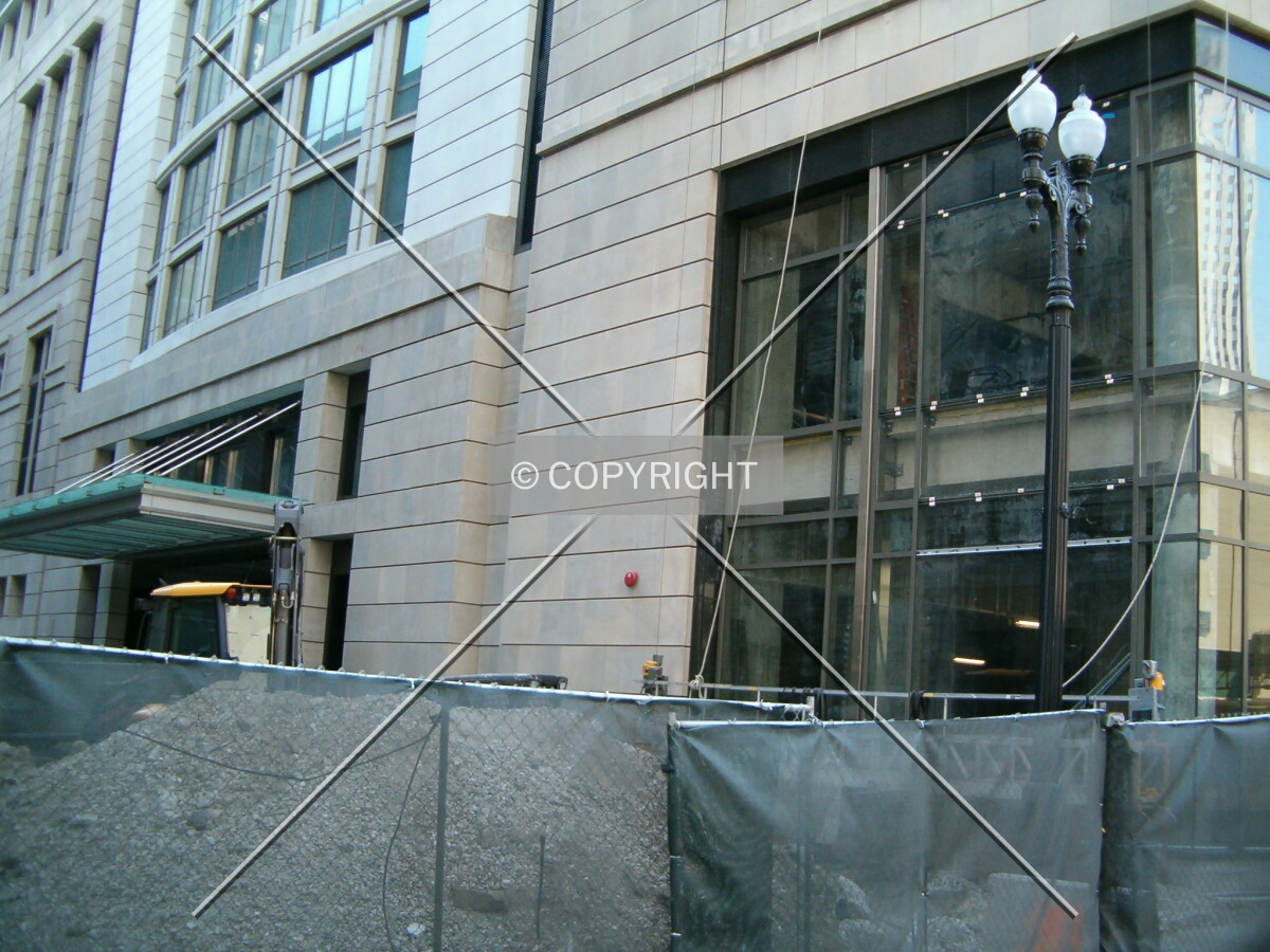 Base at northeast corner