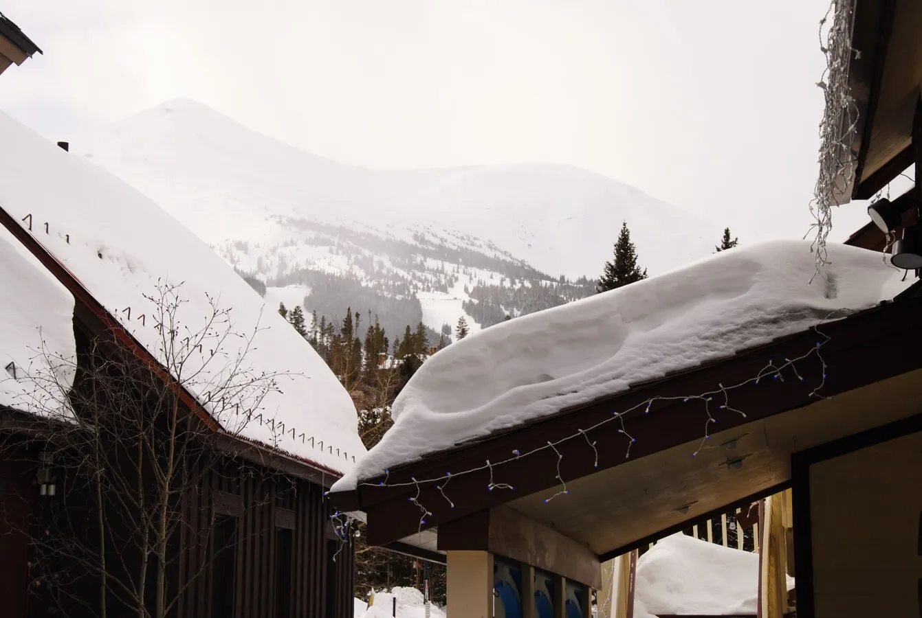 Snow covered rooftops