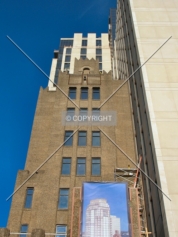 Looking up from the south