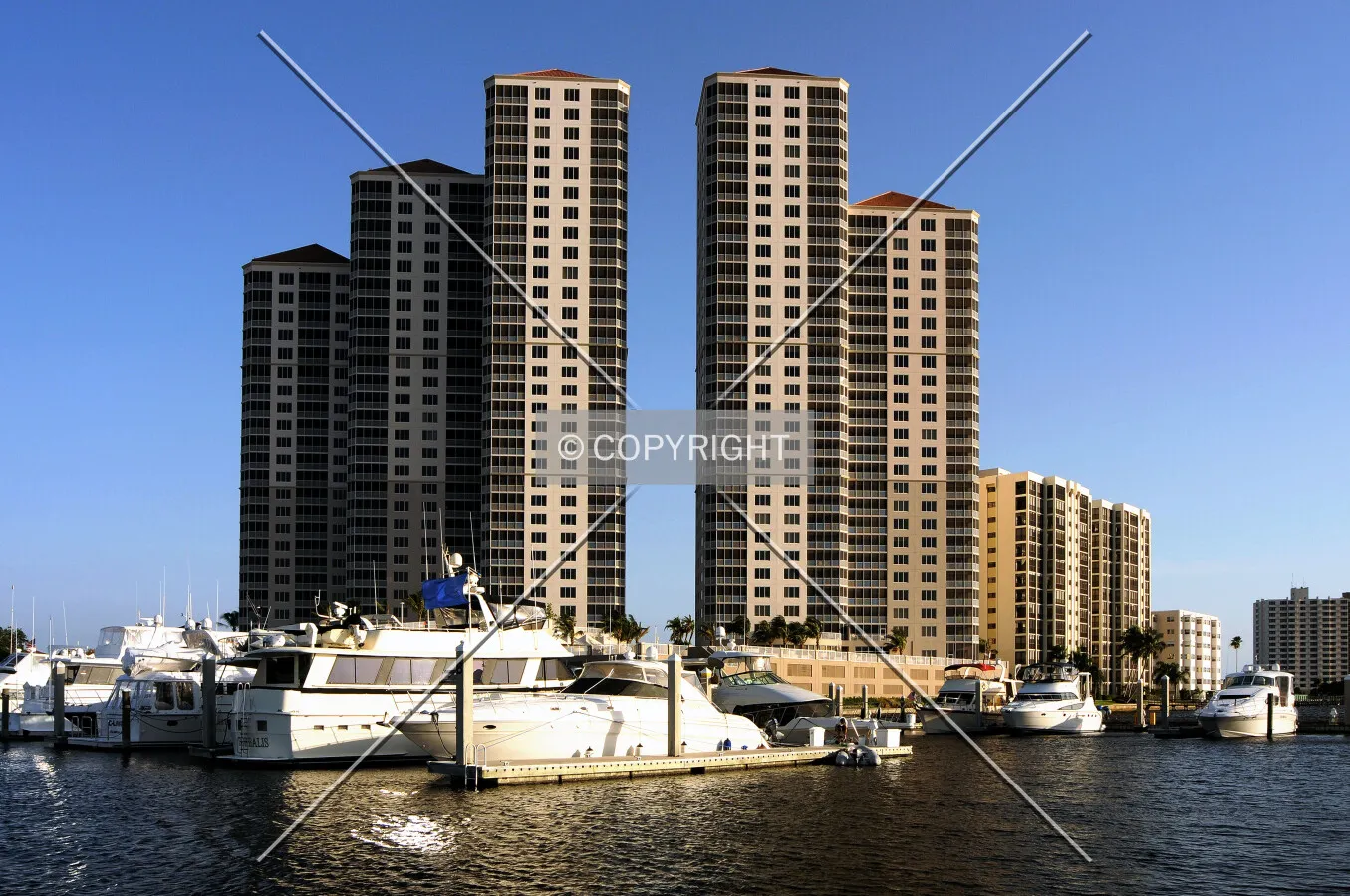 View from the north at the marina
