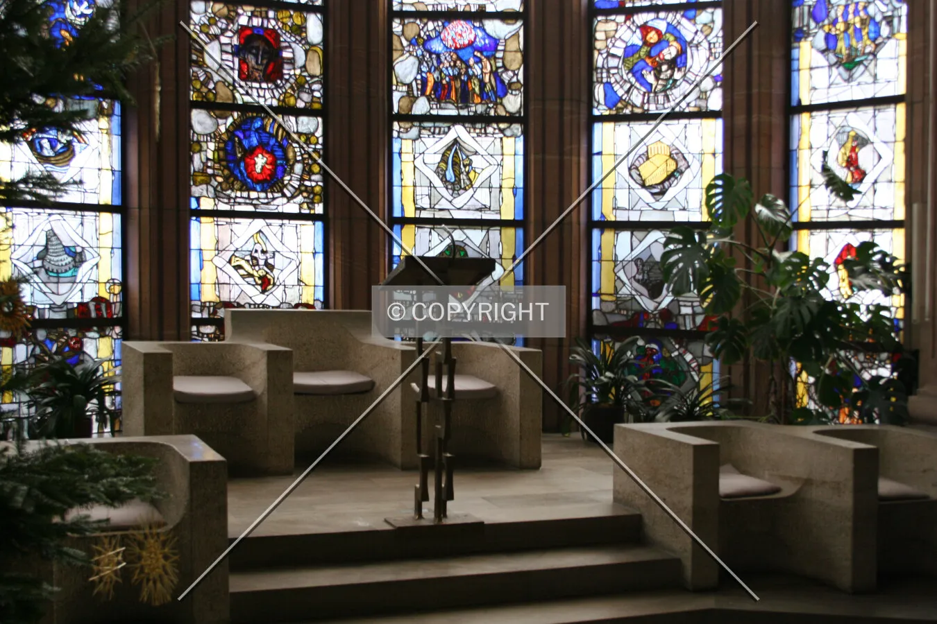 Seating in the apse
