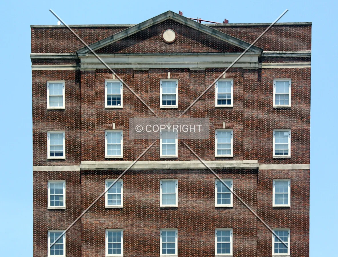 Upper floors from the west