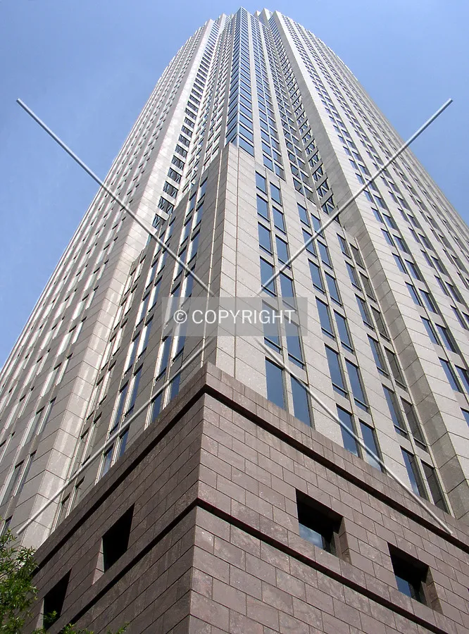 Looking up the southwest corner from North Tryon Street