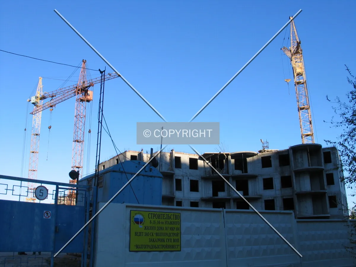 View of the construction site