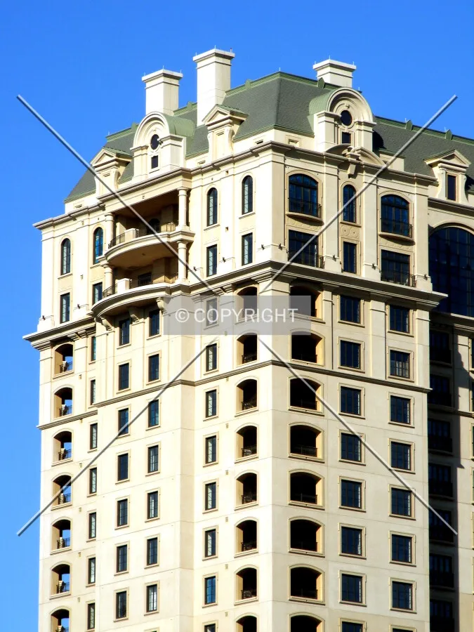 Top detail of northeast corner