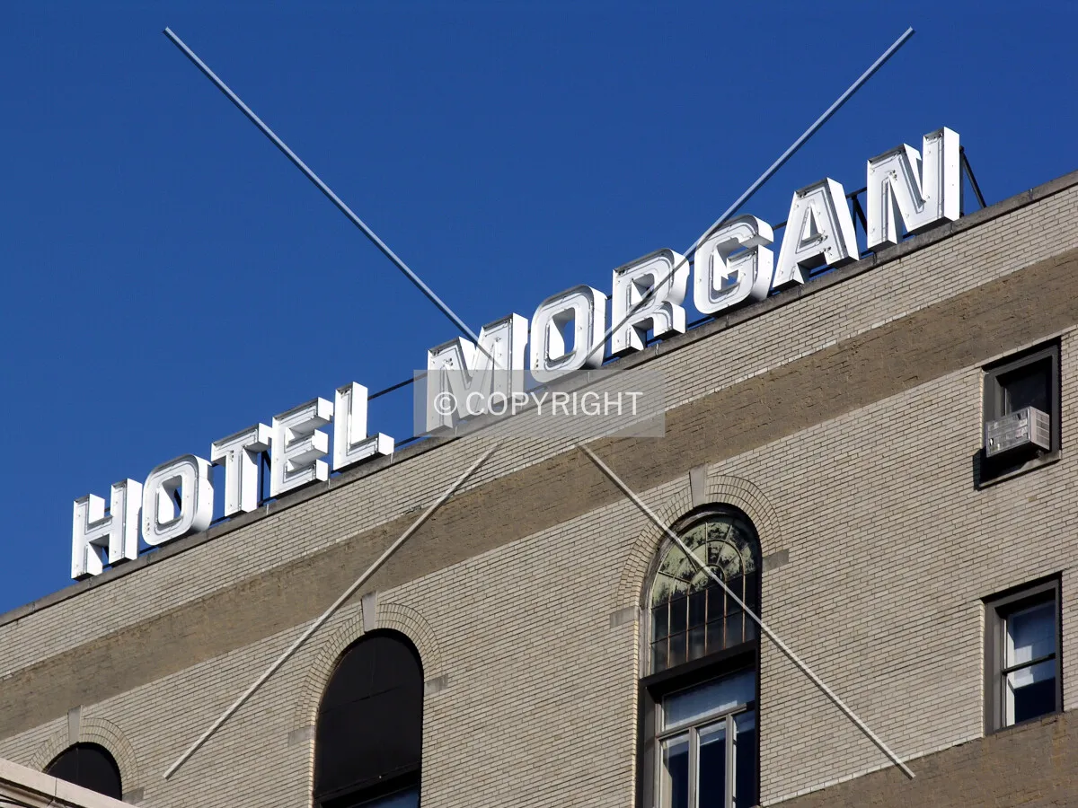 Signage atop the southern side