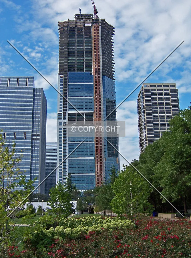 Looking north from Daley Bicentennial Plaza in Grant Park