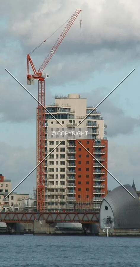 View from the south bank of the Thames outside The Anchor public house in Charlton