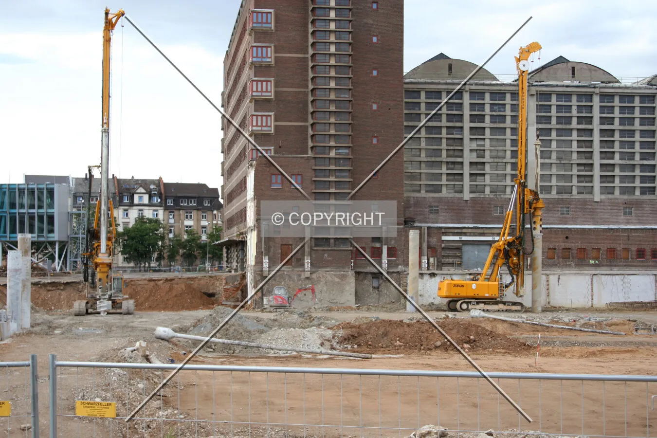 West side of the site